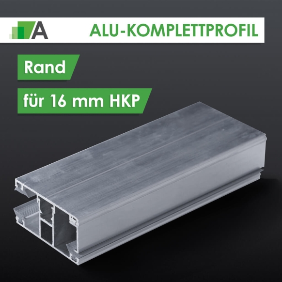 Alu-Profil einfach Rand incl. Auflageband